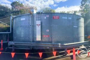 non destructive testing equipment inspecting steel tank