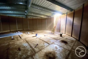 Disinfection of fire water tank using approved cleaning agents