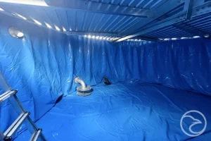 Fire water tank lining providing corrosion resistance