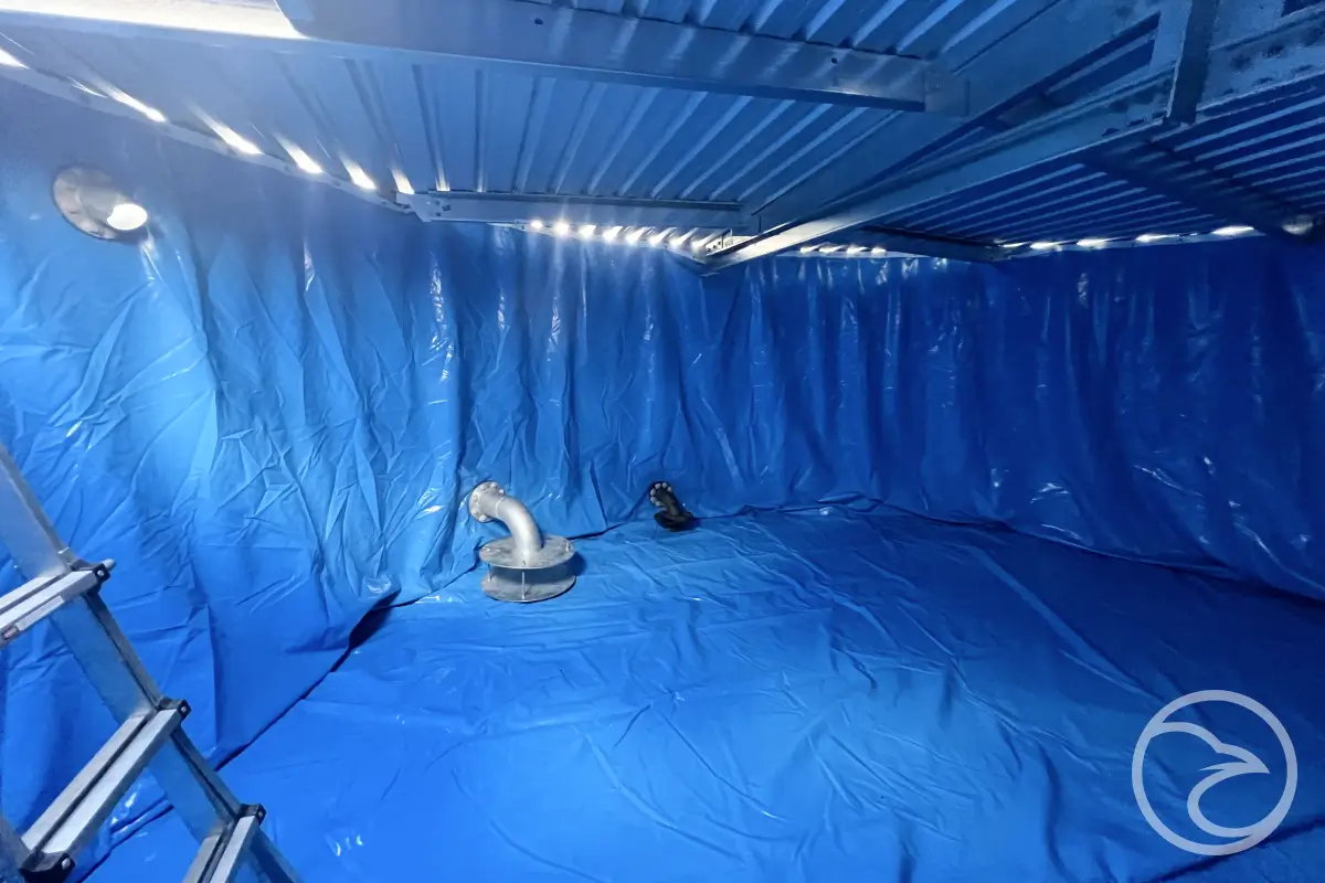 Fire water tank lining providing corrosion resistance