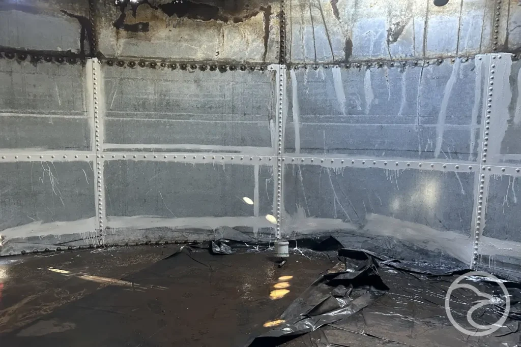 Refurbishment of a corroded fire water tank in Australia