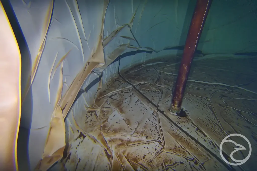 Drone inspection of AS1851 compliant fire tanks for corrosion and liner damage detection