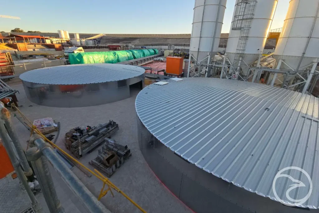 large galvanised steel tanks for industrial use