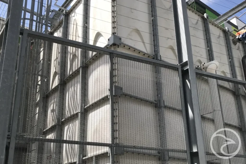 water tanks used in manufacturing facility