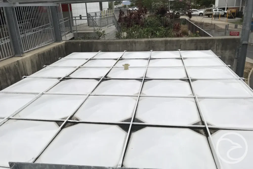 large GRP water tank