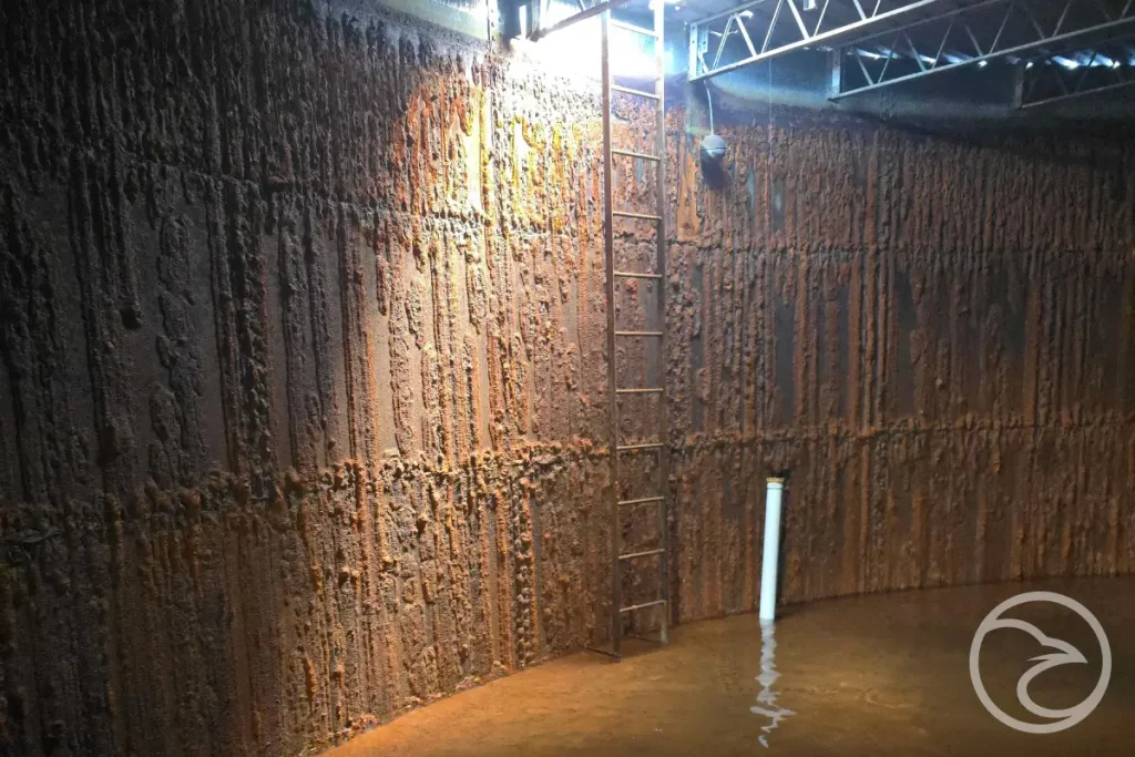 corrosion inside steel fire water tank