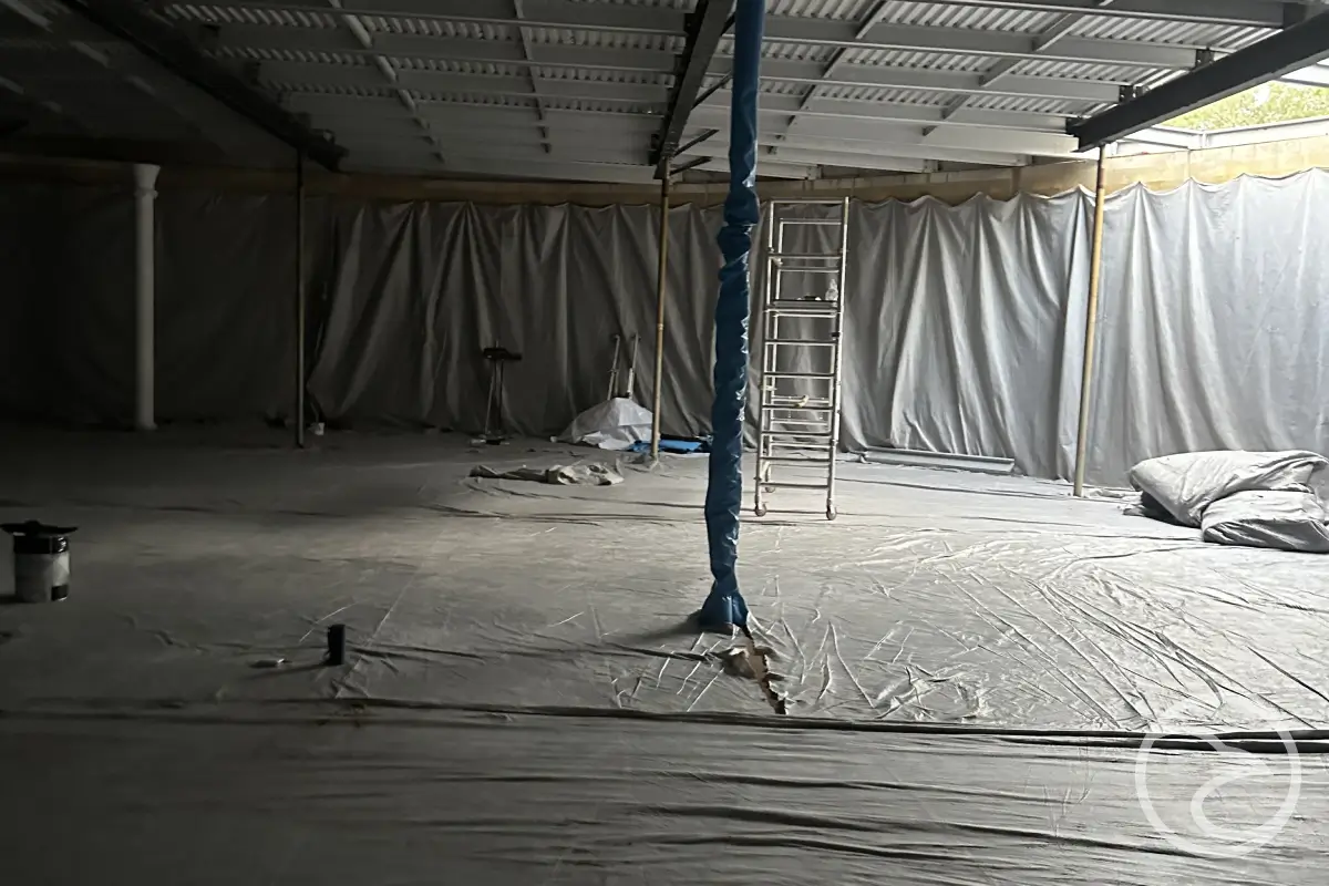 PVC tank liner damage